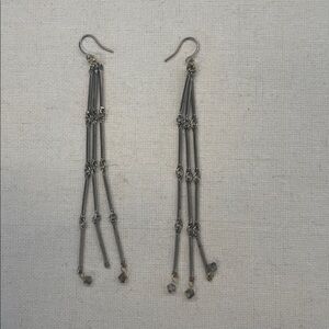 Elegant Silver and Gold Dangle Earrings